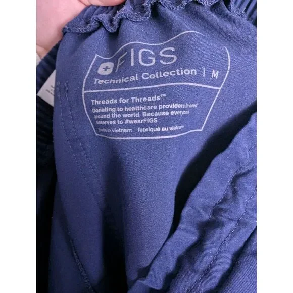 FIGS Technical Collection Women Scrub Pants medium Blue Front Stretch Livingston - Picture 6 of 6